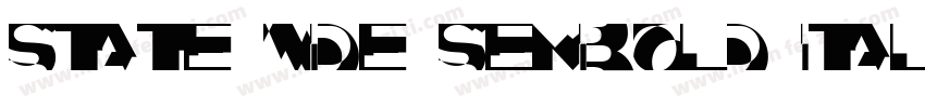 state wide semibold Italic字体转换